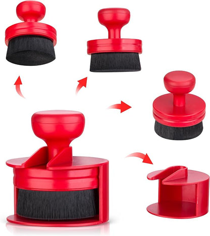 BABYSHEEP Car Tire Shine Applicator,Vegan Tire Shine Brush with Stand for Auto Detailing Cleaning Service,Red