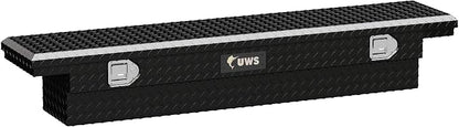 UWS EC10312 63-Inch Gloss Black Heavy-Wall Aluminum Slim Truck Tool Box with Low Profile, RigidCore Lid