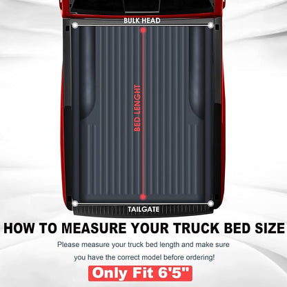 MOSTPLUS 6.5FT Roll-Up Soft Vinyl Truck Bed Tonneau Cover Compatible with Nissan Titan 2016-2026 | Fleetside 78Inch