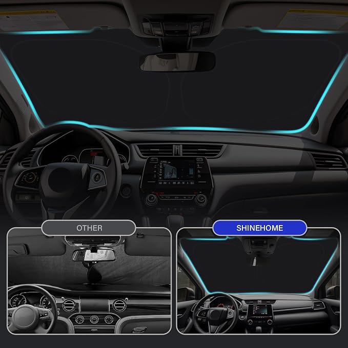 Car Sun Shade for 2017 2018 2019 2020 2021 2022 Honda CRV Windshield Sun Shade, Sun Visor Windshield Cover for CRV Front Window Sunshade Foldable Auto Interior Accessories UV Block to Keep Cool