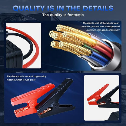 EC5 Smart Jump Starter Clamps,EC5 Heavy Duty Jump Starter Automotive Booster Clamp Cables Replacement Alligator Clamps with Intelligent LCD Screen for 12V Car Jump Starterand Many Other Brands