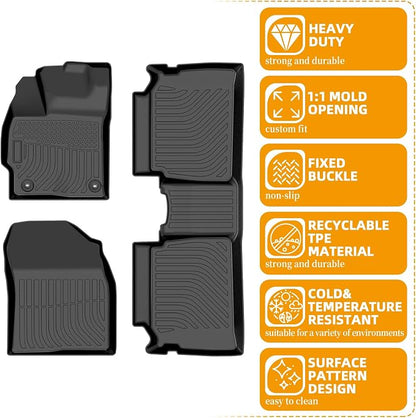 Floor Mats for Toyota Prius 2012 2013-2015, Prius Floor Mats (NOT for Prius c or Prius v or Plug-in), TPE Non-Slip Waterproof Summer Winter Floor Liners