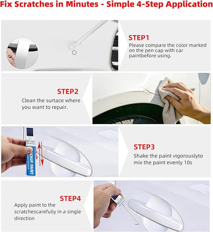 Shadow Black(G1) Touch Up Paint Compatible with Ford 2-in-1 Car Scratch Repair Pen for Rock Chips, Door Scratches&Paint Nicks Exact Color Match Quick Dry DIY Fix for F-150 Explorer