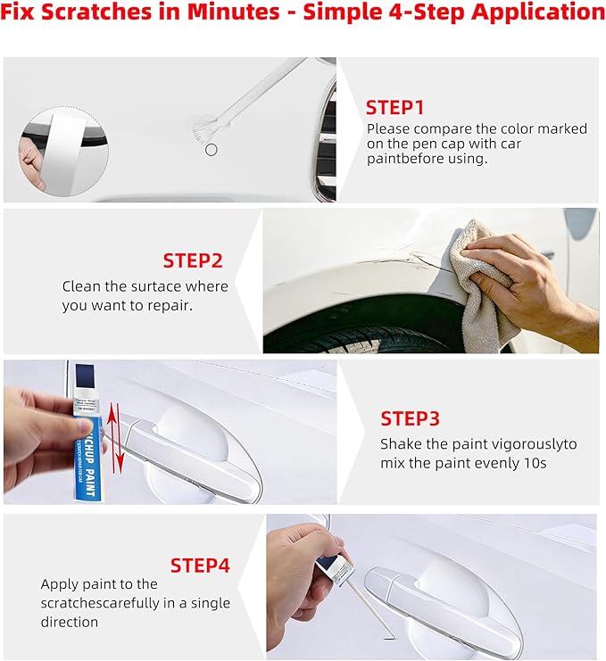 Black(GBA/WA8555) Touch Up Paint Compatible with Chevy 2-in-1 Car Scratch Repair Pen for Rock Chips, Door Scratches & Paint Nicks Exact Color Match Quick Dry DIY Fix for Silverado Silverado Equinox
