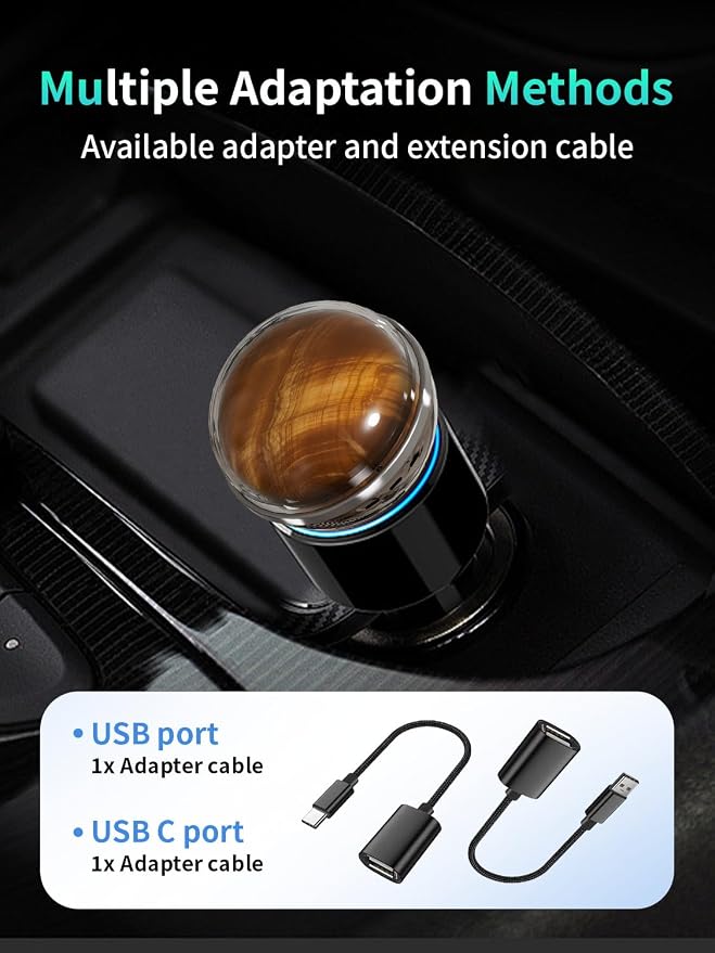 Tiger Eye Wireless CarPlay Adapter for Apple CarPlay & Andriod Auto with Car Aroma Diffuser, Connection for Convert Wired to Wireless