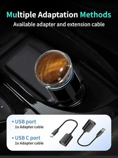 Tiger Eye Wireless CarPlay Adapter for Apple CarPlay & Andriod Auto with Car Aroma Diffuser, Connection for Convert Wired to Wireless