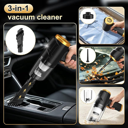 ONYXROSE Car Handheld Mini Vacuum Cleaner, Cordless Portable with 90W Motor, HEPA Filter, USB-C Charging, Blow Function & Multi-Attachments, 1.1Lbs Lightweight for Car Interior Cleaning