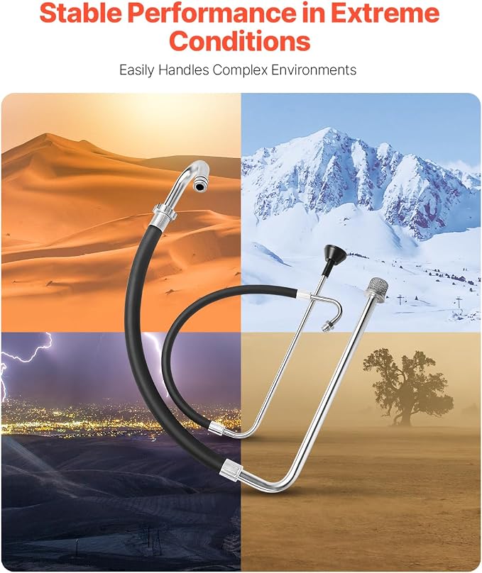 VEVOR Suction Hose Tube and Reflux Line Sets, Aluminum Alloy an Rubber Suction Hose and Reflux Line Set, Paint Sprayers Tool Part, Compatible with Multiple Airless Spraying/Line Painting Machine