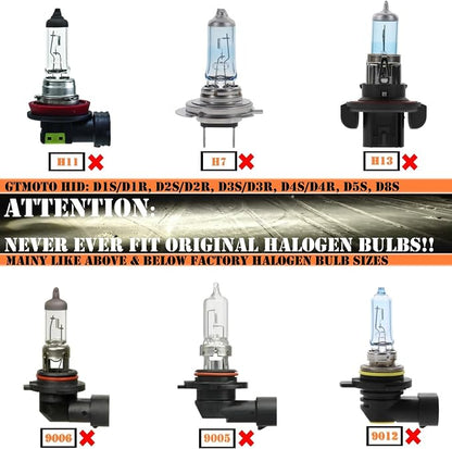 for 2015 2016 2017 2018-2020 GMC Yukon XL Acadia Denali Headlights | 13587843 D3S HID Headlamp Xenon Bulbs Premium Models Only, 6000K Cool Bright White D3SC1 35W Lights, 2 Pack