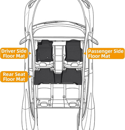 Floor Mats for Toyota 4Runner 2003 2004 2005 2006 2007 2008 2009,4th gen 4runner Floor Mats for 4Runner SR5 | Limited, TPE Floor Liners Front & Rear Row(FIT for 5&7 Seats)