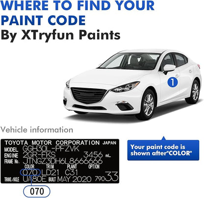 221 Galactic Aqua Touch Up Paint for Toyota, DIY Car Paint Scratch Repair Kit, Automotive Paints, Quick & Easy Fix Scratch Repair for RAV4/Camry/Corolla/Prius
