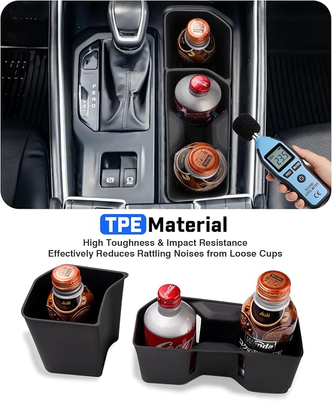 Autorder 2PCS Cup Holder Inserts for 2024 2025 2026 Toyota Grand Highlander Accessories,Silicone Grand Highlander Center Console Cup Holder,Anti-Slip Waterproof Storage Accessories