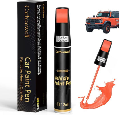 Orange Touch Up Paint for Cars, Auto Car Paint Touch Up Paint Pen for Deep Scratches, Car Scratch Repair Pen, Quick and Easy Solution to Repair Minor Automotive Scratches (Stallion Orange)