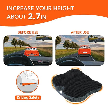 Lofty Aim Car Seat Cushion, Comfort Memory Foam Car Cushions for Driving (Gray)