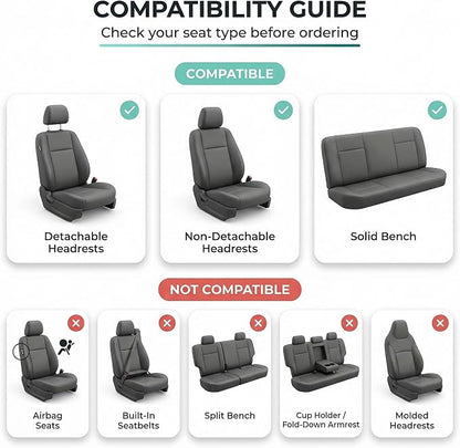 FH Group Full Set Car Seat Covers Classic Cloth Universal Fit Burgundy Seat Covers,Washable High Back Combo Small Car Seat Cover Design Front Seat Covers Automotive Seat Cover for SUV, Sedan, Vans