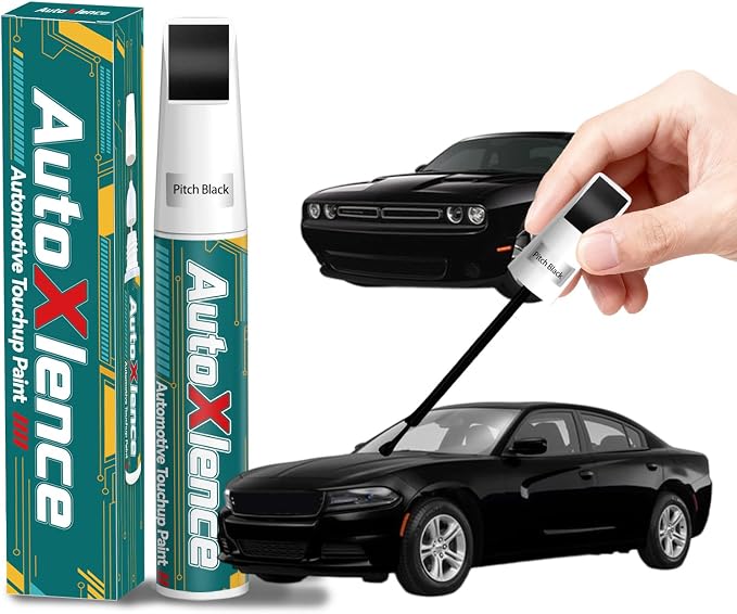 Pitch Black(PX8) Touch Up Paint Compatible with Dodge Car Paint Pen Scratch Repair Automotive Scratch Remover Fix Exact Color Match