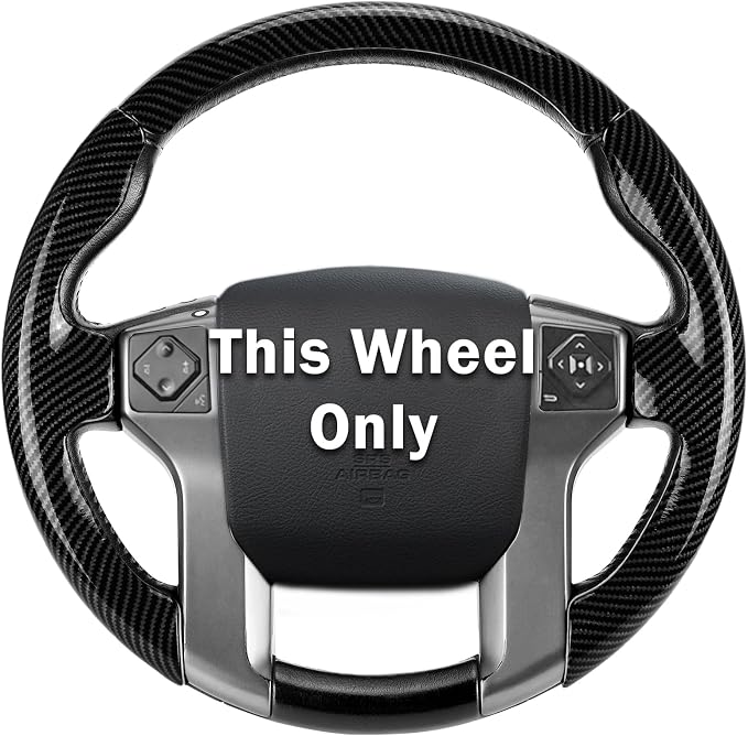 Fit for Toyota Steering Wheel Cover, Steering Wheel Cover for Tacoma(2012-2023) 4Runner(2010-2024) Tundra(2014-2021) Sequoia(2014-2022) Accessories (Glossy Black)