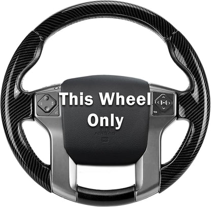 Fit for Toyota Steering Wheel Cover, Steering Wheel Cover for Tacoma(2012-2023) 4Runner(2010-2024) Tundra(2014-2021) Sequoia(2014-2022) Accessories (Glossy Black)