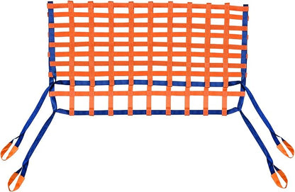 6.56' x 6.56' Polyester Cargo Lifting Net, Flat Sling Hoisting Straps for Loading and Unloading, Heavy Duty Hanging Mesh, 4400 lbs Capacity