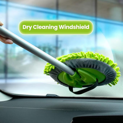 MATCEE Car Wash Brush with Long Handle Car Wash Mop Mitt Kit 62'' Chenille Microfiber Car Cleaning Supplies Scratch Free Car Cleaning Brush Duster for Washing Car Detailing and Household Cleaning