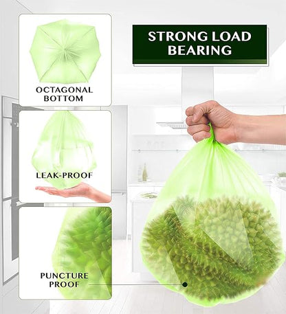 Smart LED Car Trash Can, Bisposable Trash Bags 4Gallon, 150Counts Waterproof Leather Storage Pocket Portable Garbage Bag for Car Bathroom Home Bedroom Office Garbage Can