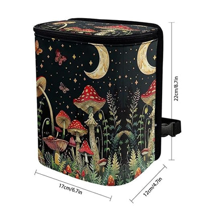 BIGCARJOB Mushroom Car Garbage Can Hanging Cute Trash Bag for Back Seat Auto Interior Storage Bags Car Trash Interior Accessories for Womens