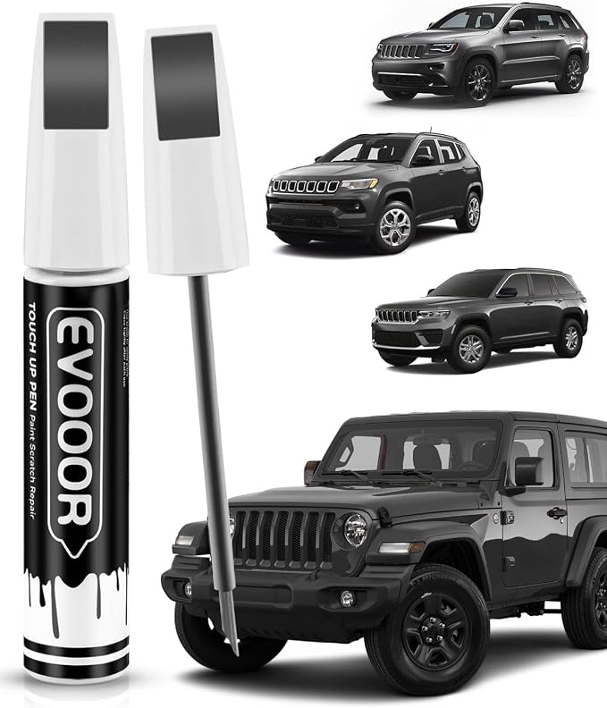 PAU/LAU Granite Crystal Metallic Touch Up Paint Compatible with JeepExact Match 2 in 1 Touch up Paint for Chips and Nicks Repair