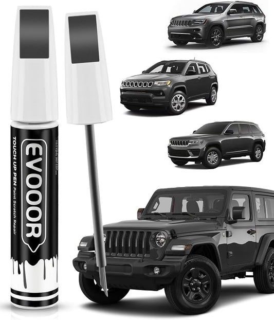 PAU/LAU Granite Crystal Metallic Touch Up Paint Compatible with JeepExact Match 2 in 1 Touch up Paint for Chips and Nicks Repair