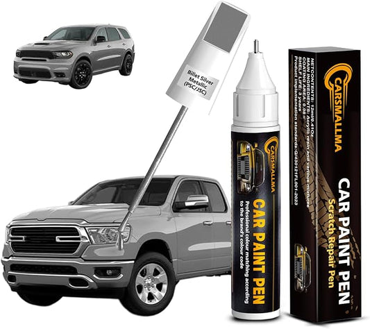 Billet Silver Metallic(PSC/JSC) Car Touch Up Paint for Ram, Color Accurate Car Paint Scratch Repair Pen Kit Quick & Easy Fix Vehicle Chips and Automotive Nicks Scuff