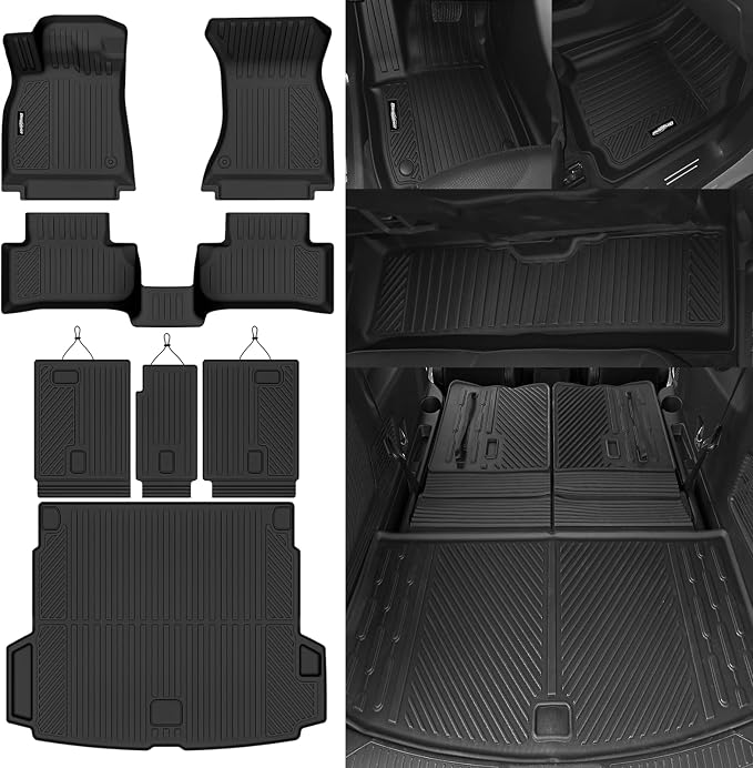 Floor Mats for Audi Q5 2025 2026(Not for PHEV), Trunk Mat and Backrest Mat All Weather TPE Protector for Audi Q5 Accessories