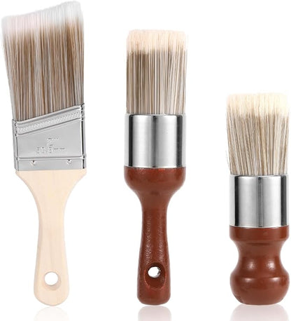 3pcs Leather Furniture Salve Brush, 3 Styles Ergonomic Leather Furniture Cleaning Brush Durable Salve Wax Brushing Repair Tool for Home Car Polishing Wax Application