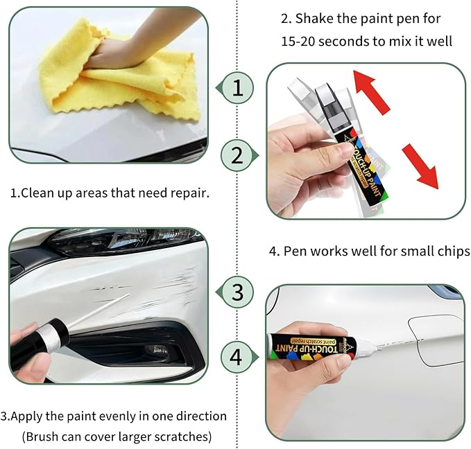 Selenite Grey Metallic(992/7992) Touch Up Paint For Mercedes Benz Exact Match-Chips and Nicks 2 in 1 Car Paint Pen Scratch Rapair for Mercedes Benz A/C/E/G/M/GL/GLA/GLB/GLC/CLS/SL/SLC