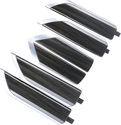 Door Trim Molding Kit Black Wood Grain 6pcs for Interior Door Panel & Center Console 84458971 Compatible with Chevy Silverado GMC Sierra Truck Door Accessories Parts