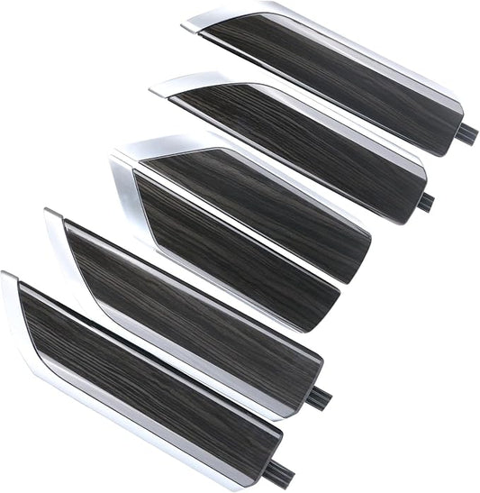 Door Trim Molding Kit Black Wood Grain 6pcs for Interior Door Panel & Center Console 84458971 Compatible with Chevy Silverado GMC Sierra Truck Door Accessories Parts