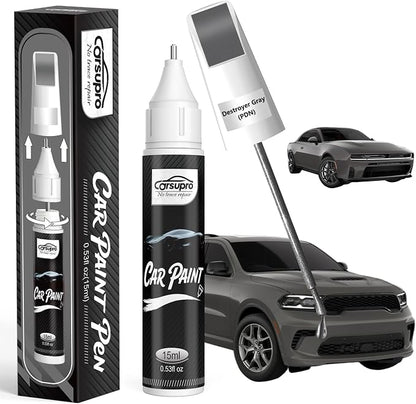 Destroyer Gray(PDN) for Dodge Touch Up Paint Pen, 2 in 1 Car Scratch Remover with Pen Tip and Brush, Precise Color Match for Car Paint Scratch Repair, Quickly and Easily Fix Chips and Nicks