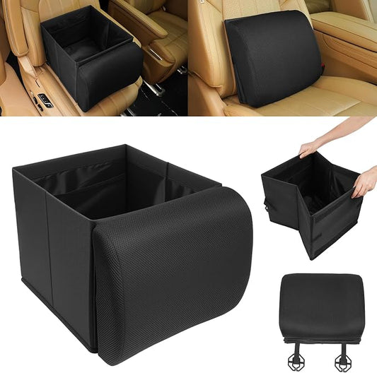 MIKKUPPA Car Seat Organizer & Lumbar Support - 33L Collapsible Front & Back Seat Organizer with Removable Back Support Pillow, Car Storage for SUV Auto Truck Van