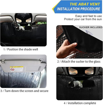 Scary Evil Red Eyes Car Windshield Sun Shade Foldable UV Ray Sun Visor Protector Sunshade to Keep Your Vehicle Cool (55" x 27.6")