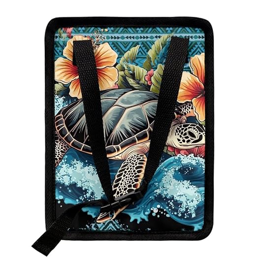 BIGCARJOB Flower Blue Turtle Car Trash Can Bin for Car Back Seat,Portable Car Trash Bag Hanging,Vehicle Trash Can Automotive Car Garbage Cans Auto Accessories