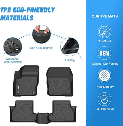 Nilight TPE Floor Mats for Ford Focus Hatchback Gasoline (No Subwoofer) 2012 2013 2014 2015 2016 2017 2018, All Weather Custom Fit Heavy Duty Floor Liners