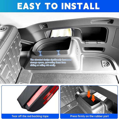 Trunk Organizer Fits for 2010-2024 Toyota 4Runner 5-Seat 2nd Row Trunk Storage Box Compatible with 4Runner Accessories (Pair)