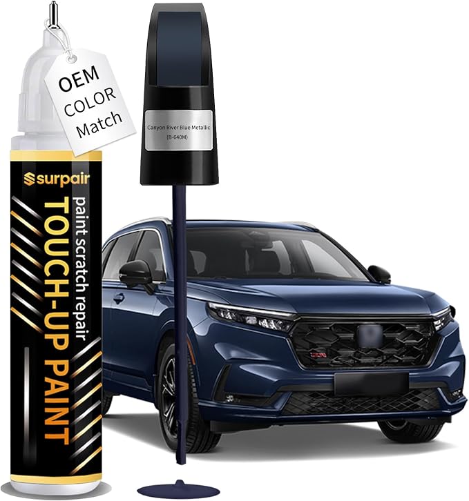 Canyon River Blue Metallic B-640M Touch up Paint for Honda OEM Color Match Car Scratch Repair Kit for Nicks & Chips Scratches Quick & Easy Paint Fix 2-In-1 Car Scratch Remover Pen