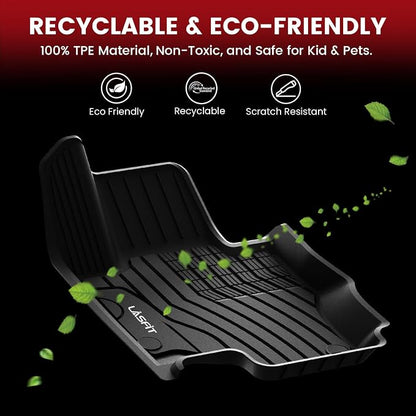 LASFIT Floor Mats for Mercedes Benz GLE SUV 2020-2026 350/450/ 53 AMG (Not Fit Coupe; Fit 5 Seats), All Weather TPE Anti-Slip Floor Liners Custom Fit GLE Car Mats, 1st & 2nd Row Set, Black