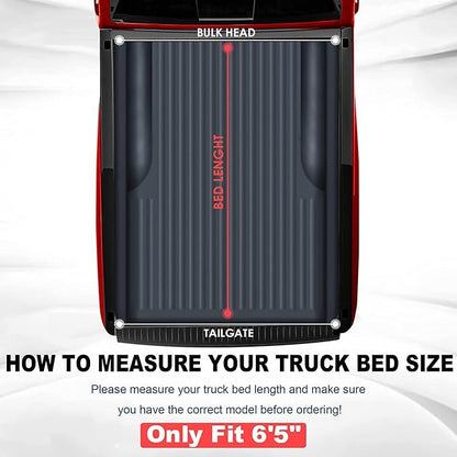 MOSTPLUS 6.5FT Roll-Up Soft Vinyl Truck Bed Tonneau Cover Compatible for 2004-2014 Ford F150 F-150/2006-2008 Lincoln Mark LT Styleside Bed 78Inch