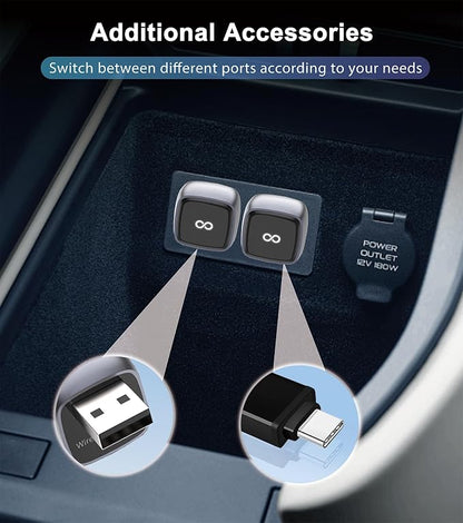 CarPlay Wireless Adapter, Compatible with CarPlay+Android Auto, Plug-and-Play, Mini Wireless CarPlay Adapter,Compatible with Apple iOS 10+ and Wired CarPlay Vehicles Manufactured After 2016.