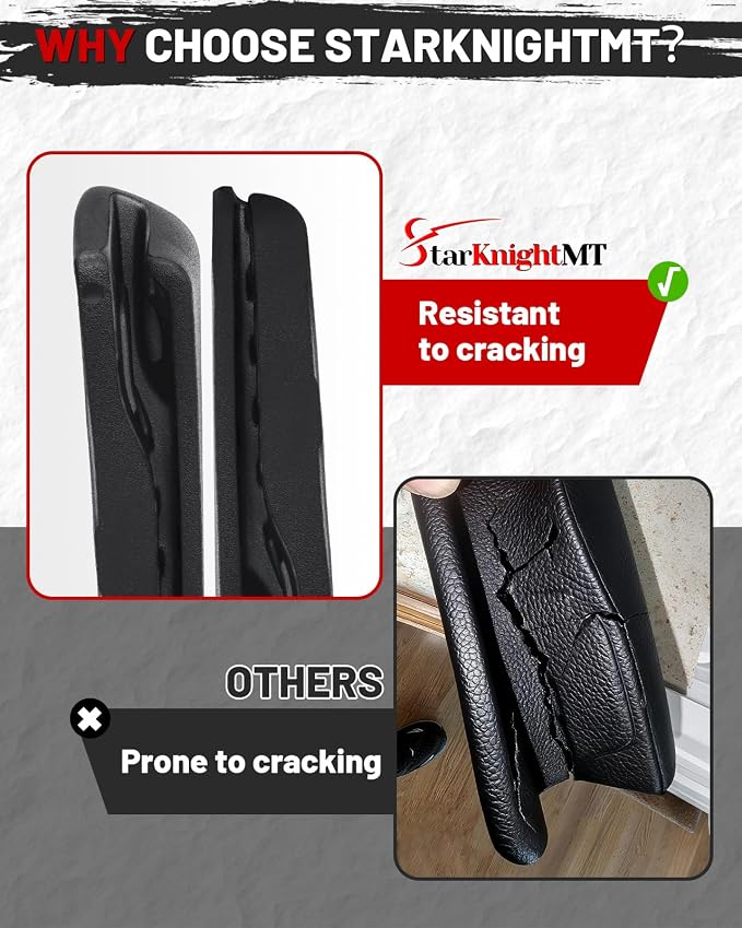 StarknightMT Seat Side Pads Compatible with Can-Am Maverick X3 / MAX/R 2017-2025, PU Foam Cushion Assembly for Thigh Support & Comfort, UTV Accessories (Black)