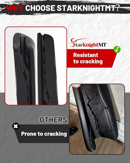 StarknightMT Seat Side Pads Compatible with Can-Am Maverick X3 / MAX/R 2017-2025, PU Foam Cushion Assembly for Thigh Support & Comfort, UTV Accessories (Black)