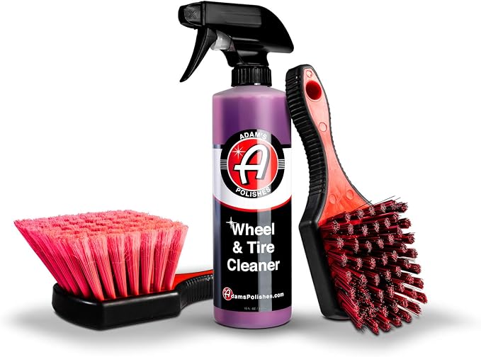 Adam's Polishes Wheel & Tire Cleaner Combo - Professional All In One Tire, Wheel, Rim, Barrel, Rubber, Well Cleaning Spray for Car Washing & Auto Detailing - Safe On Most Rim Finishes