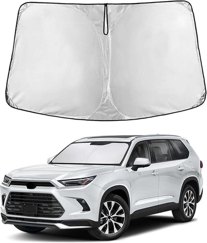 EcoNour Windshield Sunshade Compatible for Lexus TX/Toyota Grand Highlander 2024 2025 2026 XLE, MAX, Limited, Platinum, Sun Visor for Front Window Sun Shade Cover, Blocker&Protector, Car Accessories