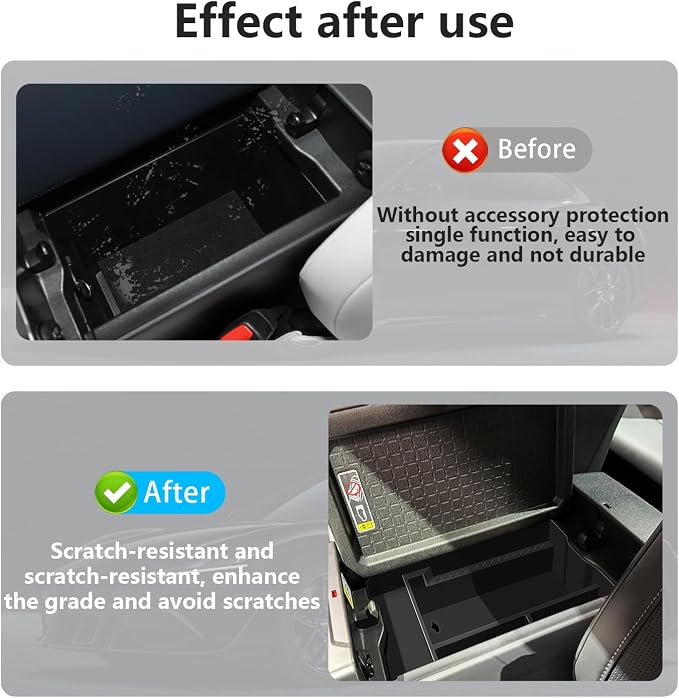 Center Consoles Organizer Tray for Toyota RAV4 2026 Accessories ABS Armrest Box Secondary Storage One Piece Insert Tray Pallet Storage