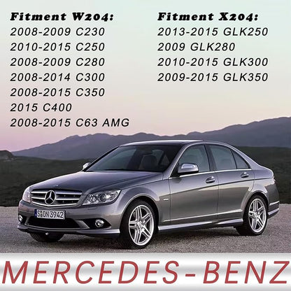 Metal Interior Door Handle Repair Kit | Compatible with Mercedes Benz W204 X204 C230 C250 C280 C300 C63 GLK250 GLK280 GLK300 | Inside Inner Front or Rear Left Driver Side Door Lever (Matter Sliver)